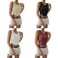 thumbnail image 7 of Franhais Women Summer Tank Top, Sleeveless Solid Slim Fit Camisole Crop for Clubwear Daily Street, 7 of 7