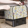thumbnail image 6 of Rateoe Wildflower Honeybee Pattern Toaster Covers 4 Slice Wide Slot,Bread Machine Cover,Bread Dust Cover & Fingerprint Protection,Appliance Covers, 6 of 6