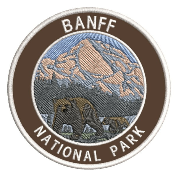 Banff National Park 3.5" IronOn or SewOn Embroidered Patch