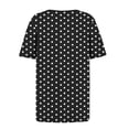 thumbnail image 3 of Dvprdro Womens Floral Print Round Neck Top Short Sleeve Ruched Detail Breathable Summer T Shirts, 3 of 5