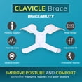 thumbnail image 3 of BraceAbility Figure 8 Clavicle Brace & Posture Corrector | Broken Collarbone Sling for Injuries & Fractures, Shoulder Support, 3 of 4