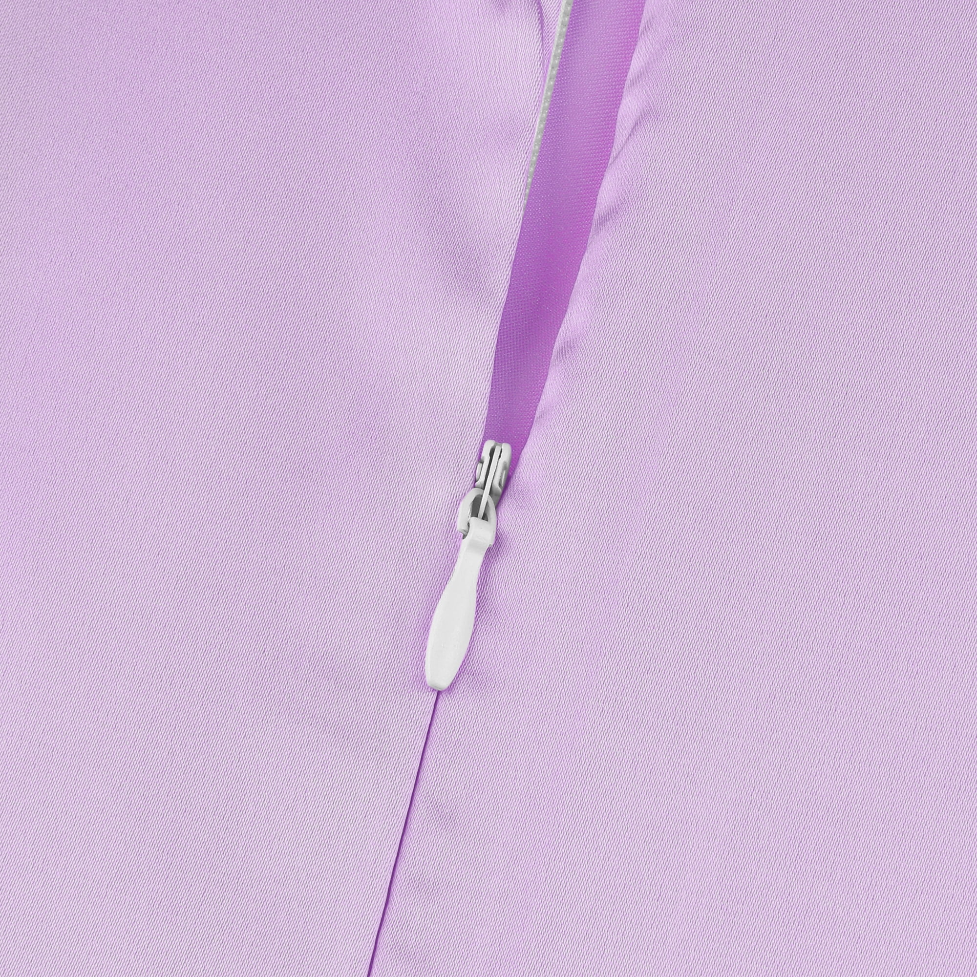 Unique Bargains Zipper Closure Satin Solid Pillowcase with Eye Mask Purple Standard