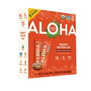 ALOHA Plant Based Protein Bars, Peanut Butter Cup, 14g Protein (Pack of 5)
