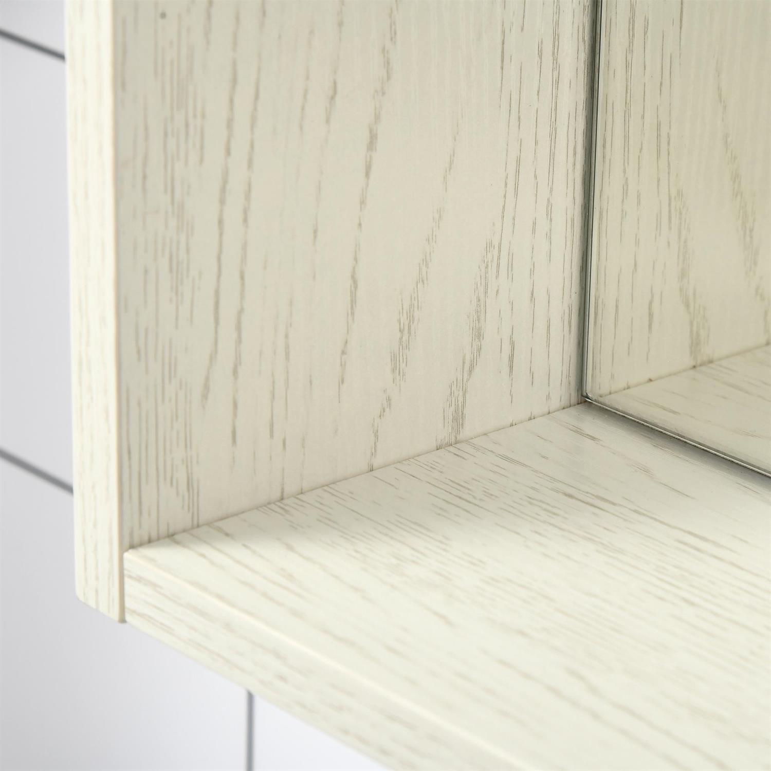 Demi Bonn 25" Bathroom Storage Mirror Cabinet, Wall Mounted, Over Toilet Design for Living Room & Laundry Room Use, White