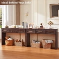 thumbnail image 4 of Joaxswe Long Console Table, Mid-Century Modern Entryway Table, Wood Sofa Table Behind Couch for Living Room Hallway, 47 inch, Walnut, 4 of 8