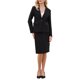 thumbnail image 2 of Conjunto de falda de 2 piezas INSPIRE CHIC para mujer 2025 Blazers de trabajo y faldas lápiz 2XL Negro, 2 of 5
