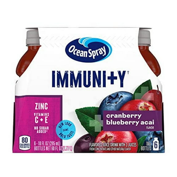 Ocean Spray Immunity Cranberry Bluberry Acai Juice, 10 Fl Oz, 6 count