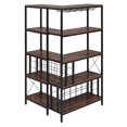 Yesfashion Corner Wine Rack Liquor Stand, 4Tier Liquor Bottle Display