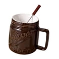 thumbnail image 3 of Taza para fondue de chocolate con tenedor, calentador portátil, taza para fondue, taza para derretir chocolate Marrón, 3 of 9