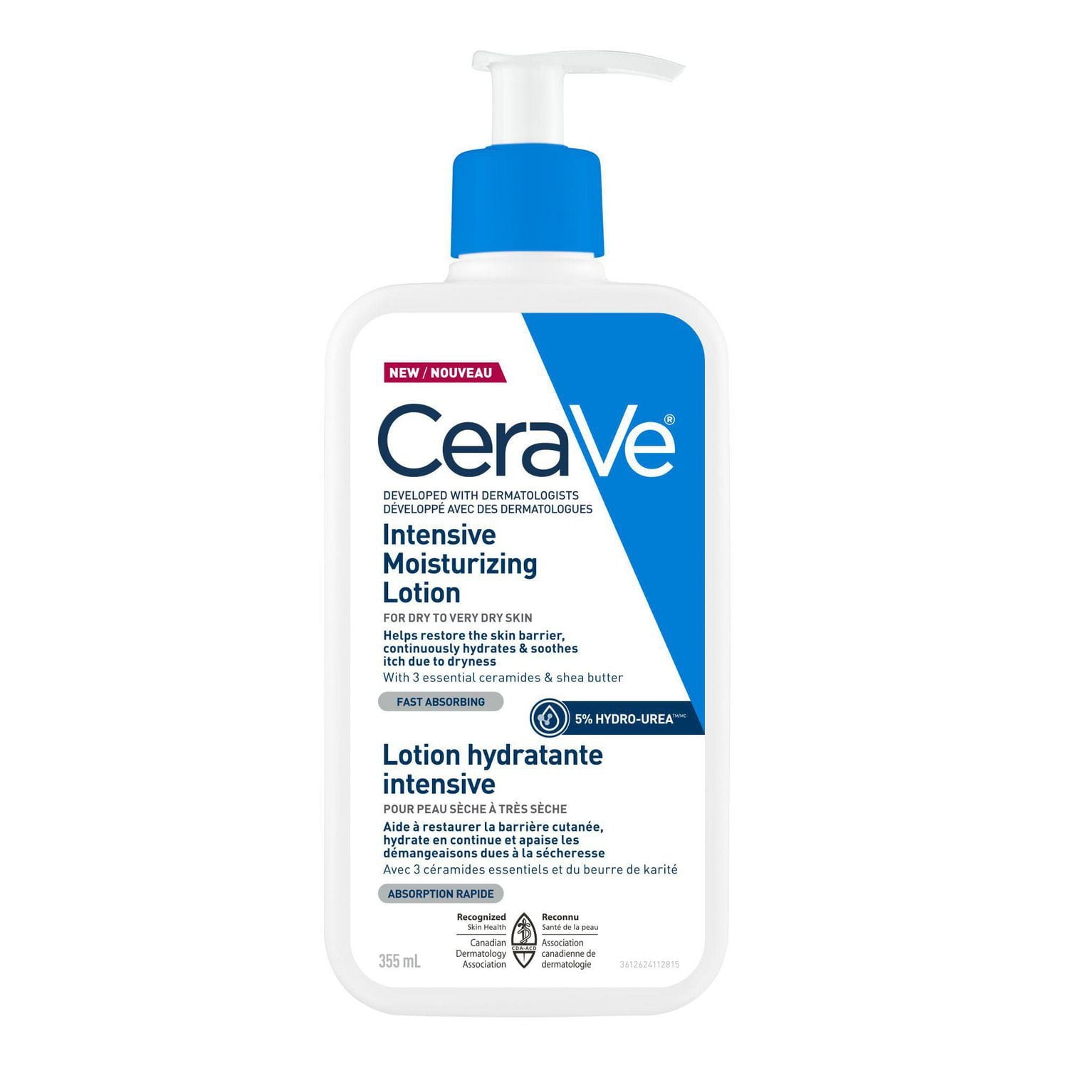 CeraVe Intensive Moisturizing Lotion, 5% Hydro-Urea Lotion with Ceramides for Dry Itchy Skin, 355mL