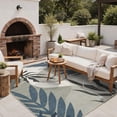 thumbnail image 6 of Outdoor & Indoor Area Rug 5'x8', Waterproof, Non-Shedding, Easy Cleaning, Leaf Mat for Patio, Living Room, Balcony, Dining Room, RV, Deck, Bedroom, Camping, Outside Carpet, Beige Grey, 6 of 10