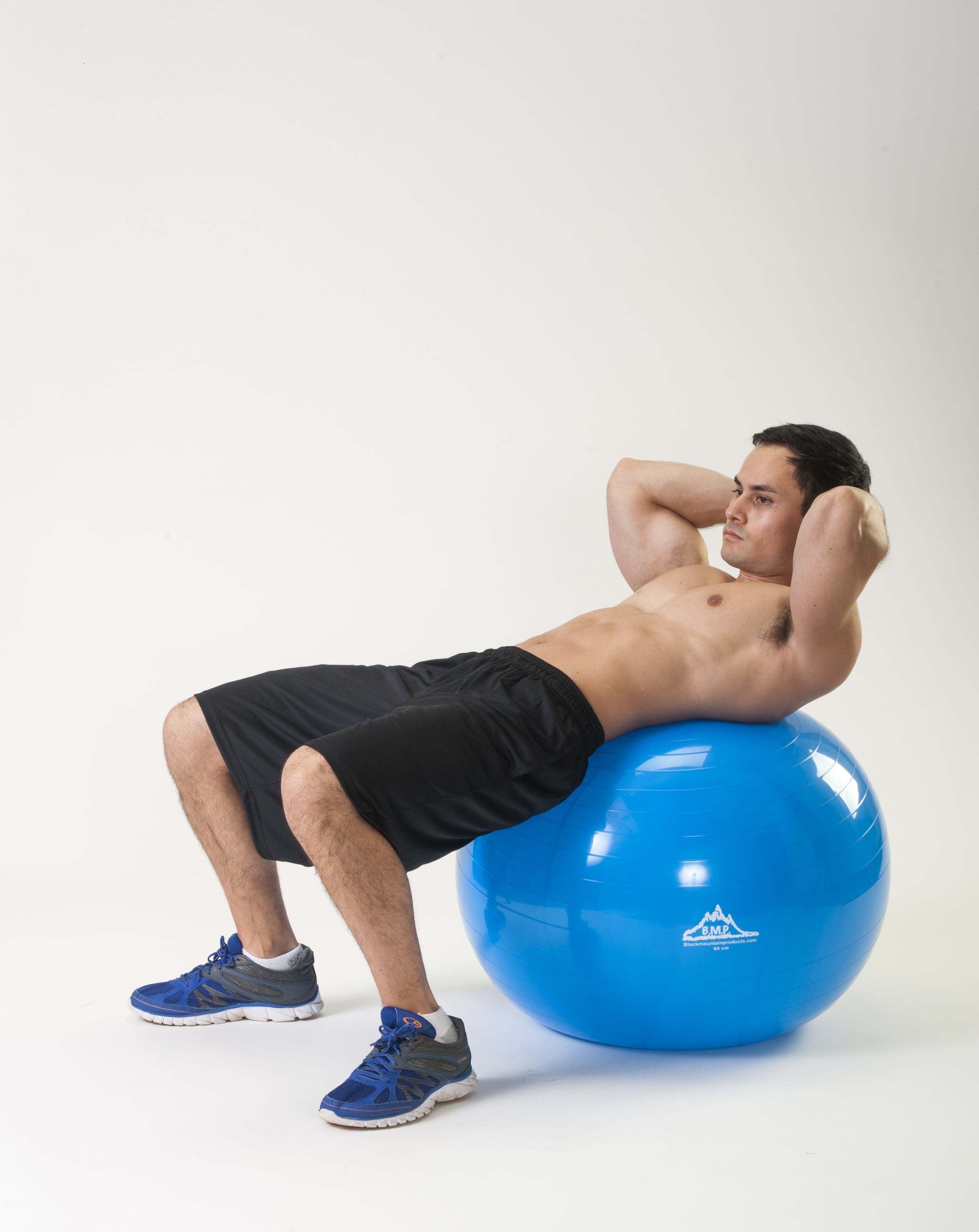 Black Mountain Products 2000 Lbs. Static Strength Exercise Stability Ball  with Pump, 45 cm, Blue