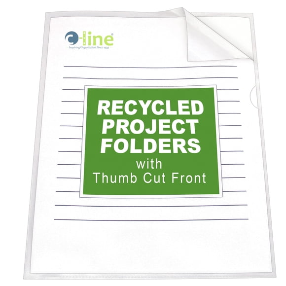 Project Folders C-Line reciclada con brillo reducido, letra transparente