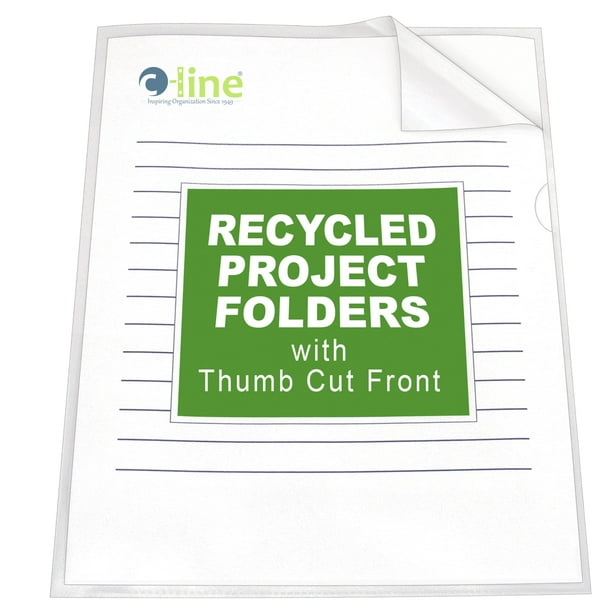 Project Folders C-Line reciclada con brillo reducido, letra transparente