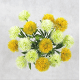 thumbnail image 4 of Xiao Hua 12 flores artificiales de diente de león, flores falsas, flores artificiales para decoración de bodas, 4 of 5