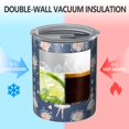 thumbnail image 2 of 12oz Coffee Tumblers Dark Blue Ballerina Flower Pattern Stainless Steel Vacuum Insulated Travel Tumbler Coffee Cups Mug with Lid and Straw with Cleaning Brush for Cold & Hot Drinks, 2 of 5