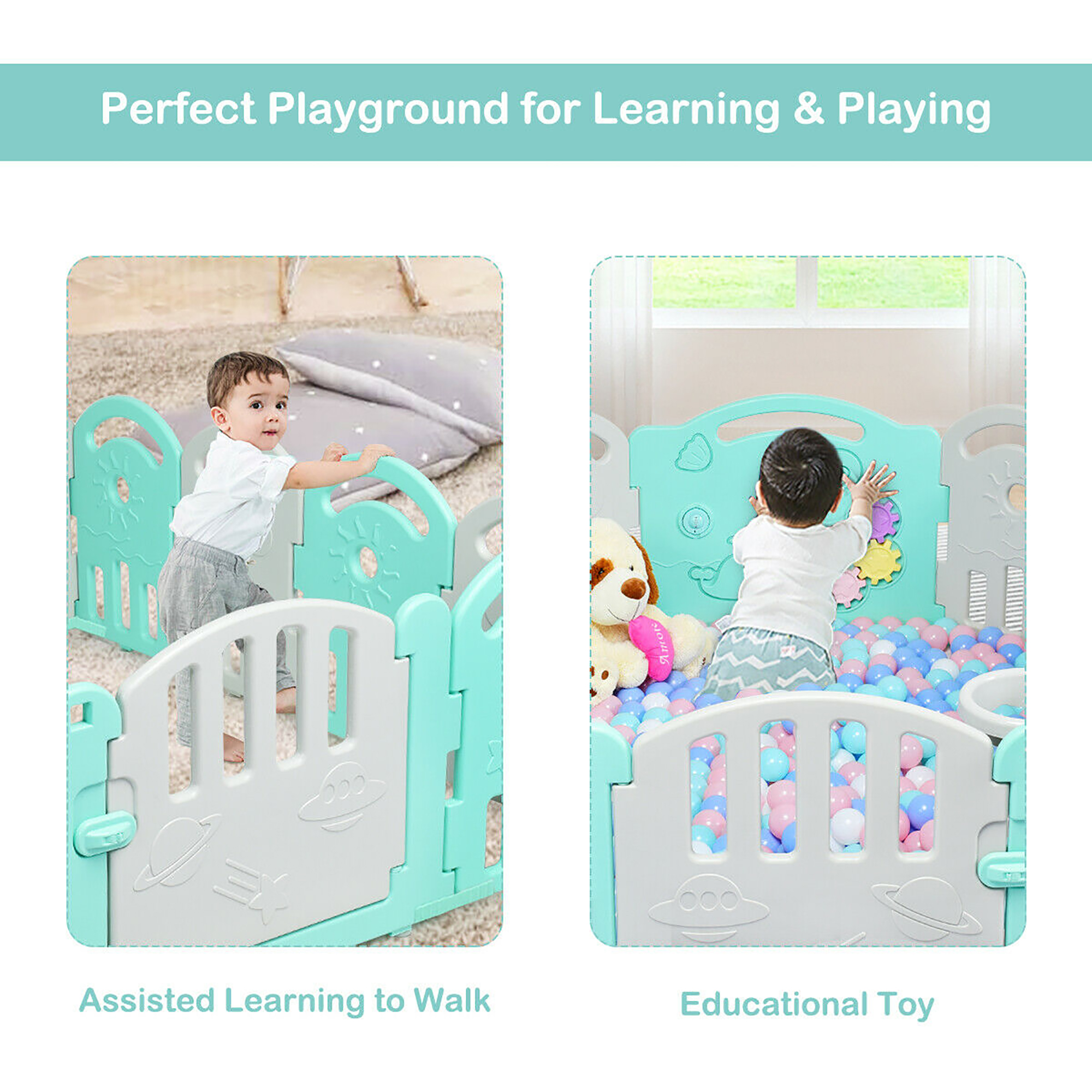 costway 18 panel baby playpen