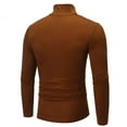 thumbnail image 2 of Rswnyirn Men Slim Fit Lightweight Long Sleeve Pullover Top Turtleneck T-Shirt Undershirt Thermal Base Coffee S, 2 of 5