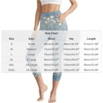 thumbnail image 3 of Women Print Capri Legging Buttery Soft Stretch High Waisted Yoga Leggings for Gym Workout Summer Slim Capris Pant with Pocket Fashion Casual Athletic Cropped Pants, 3 of 8