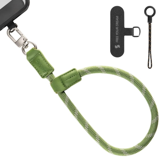 Correa de Muñeca para Teléfono SMALLRIG Ajustable Cuero y Nylon Verde