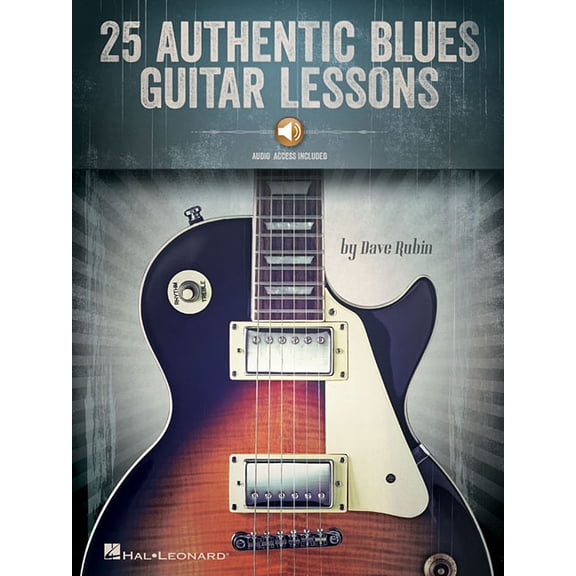 25 Authentic Blues Guitar Lessons, (Paperback)