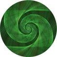 thumbnail image 1 of Ahgly Company Machine Washable Indoor Round Transitional Dark Forest Green Area Rugs, 6' Round, 1 of 7