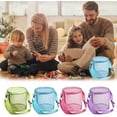 thumbnail image 5 of Kids Seashell Mesh Bag Beach Toys Cylinder Shell Bag Seashell Collecting Bag with Zippers and Adjustable Strap for Kids, 5 of 5