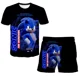 thumbnail image 5 of Camisetas nuevas para niños, camisetas de Sonic y pantalones cortos, conjuntos de 2 piezas, camisetas de anime para niños, conjuntos de ropa de verano para bebés, 5 of 5