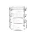 thumbnail image 2 of MPM 4 Tier Rotatable Organizer With Lid, Acrylic Jewelry Holder, Rotating Accessories Container, Clear Storage Tray for, 2 of 2