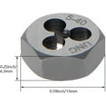 thumbnail image 2 of HUGFEGWE Hex Rethreading Die, UNC 5-40 Carbon Steel Thread Die, Hex Rethreading Die Machine Thread Die, Hexagon Taper Pipe, 2 Pcs CJB91-22832, 2 of 7