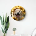 thumbnail image 4 of 12 Inch Wall Clock Battery Operated Silent Clock Decorative for Office, Kitchen, Outdoor, Living Room，Border Collie Sunflower Field Funny Animal Creative, 4 of 4