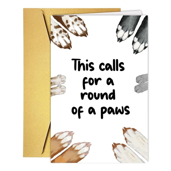 Tarjeta de graduación RUALOVE Cute Paws 20,5 x 13,5 cm