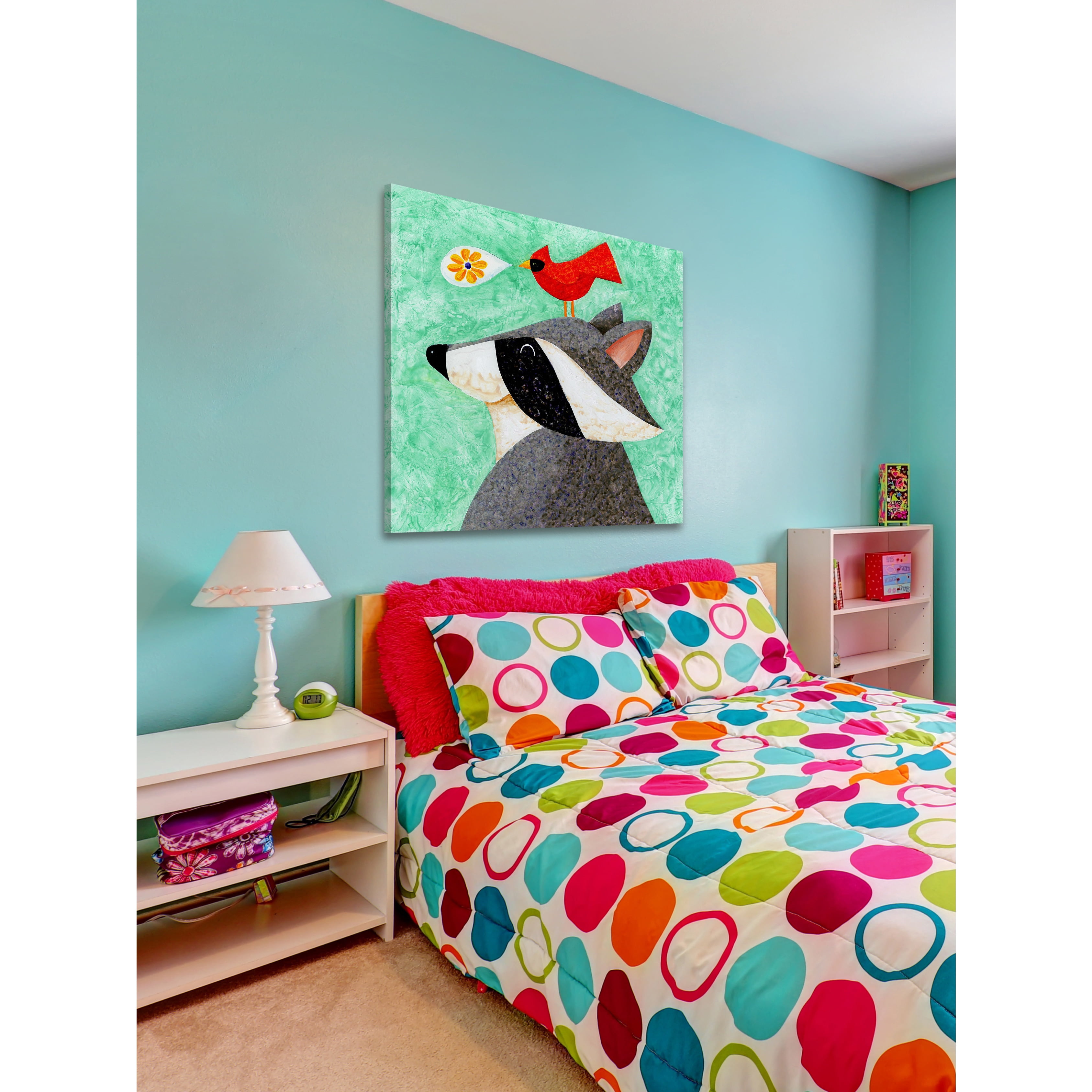 "Recital for Raccoon" Painting Print on Wrapped Canvas