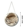 thumbnail image 3 of Bdday Round Acrylic Christmas Decorations Reindeer Hanging Sign Festive Wall Decorations, 3 of 5