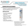 thumbnail image 2 of Filtro Cartucho de Polipropileno Purikor PKCPP2.5X20X20, 2 of 3