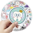 thumbnail image 7 of vlrwzc 50pcs Funny Cute Cartoon Tooth Stickers for Graffiti Decals Laptop Scrapbook Phone Luggage Car Decoration Waterproof Sticker Party Supplies, 7 of 7