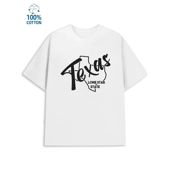 Texas Tee men 180G 100% Cotton white Funny Unisex Shirt Short Sleeve tshirts Retro Unisex Shirt Short Sleeve tshirts Vintage Unisex Shirt Printed tshirts Retro Unisex Shirt Graphic Tee tshirts