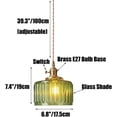 thumbnail image 4 of Mini Japanese Style Glass Pendant Lighting for Above Sink, Small Vintage Transparent Glass Pendant Light Fixture, Rustic Pendant Lamp, Modern Farmhouse Pendant Light for Kitchen Bar Bedside, 4 of 7