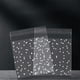 thumbnail image 4 of Bolsa autoadhesiva con lunares blancos esmerilados, bolsa para envolver joyas con lunares, bolsa para hornear con forma de copo de nieve, bolsa para galletas y dulces crujientes, paquete de 100, 4 of 6