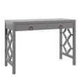 thumbnail image 5 of Weston Home Zaylee 2-Drawer Wood Writing Desk, Frost Grey Finish, 5 of 8