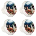 thumbnail image 2 of 4 Pcs Round White Knobs for Kitchen Cabinet Cupboard Dresser Bookcase Alpaca Drawer Pulls Handles Home Decor, 2 of 8