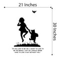 thumbnail image 4 of Children I'll Stay There Forever Adorable Quote Wall Decal Decoration Bear And Friend Cartoon Character Silhouette Happy Walk Lasts Years and Easily Removable - Size: 18 In(W) x 30 In(H), 4 of 5