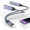 thumbnail image 1 of wonima11 Opluz Lightning to 3.5 mm Headphone Adapter for iPhone, iPad, iPod - 2 in 1 Charger and Aux Audio Splitter Adapter Cable, 1 of 1