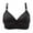 Black, variant on Herrnalise Women's Lace Edge Vertical Stripe Back Bra Padded Bra Wireless Lingerie For women
