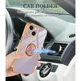 thumbnail image 5 of for Purple iPhone 15 Case with Ring Holder Kickstand [with Magnetic] Soft TPU Bumper, Glitter Gold Electroplated Cover Full Camera Protective Phone Case for iPhone 15 2023, 5 of 14