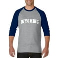 thumbnail image 1 of Artix - Mens Raglan Sleeve Baseball T-Shirts - Wyoming Cheyenne, 1 of 5