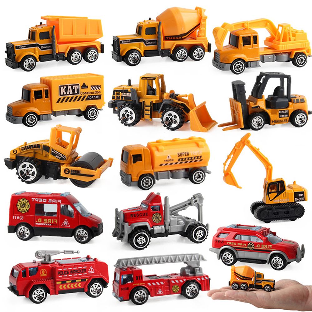 Mini Boys Gifts Accessories Big Truck Vehicle Toy Engineering Toys Vehicles Carrier Fire Fighting Truck Engineering Car Models Alloy Engineering Vehicle Toys Big Construction Trucks Set A - image 5 of 8