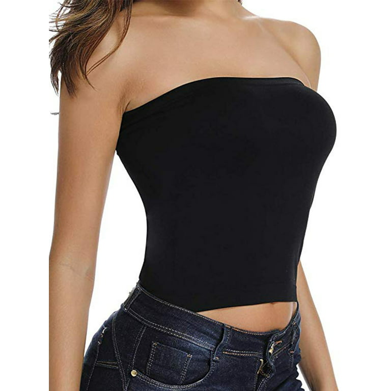 LELINTA Seamless Tube Tops Crop Top Strapless Camisole for Women