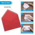 thumbnail image 4 of Uxcell 5x7 Envelopes, 50Pcs A7 Size V Flap Invitation Envelopes, Red, 4 of 7