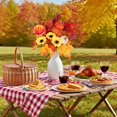 thumbnail image 4 of 17inch Autumn Maple Leaf Artificial Flower, Fall Leaves Stems Maple Leaves Shrubs Autumn Leaf Bushes Faux Silk Foliage for Home Kitchen Thanksgiving Indoor Garden Courtyard Decoration, 4 of 5